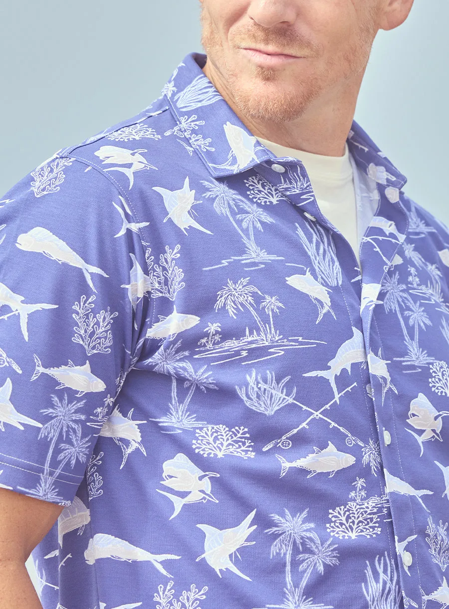 Islamorada Full Button Polo