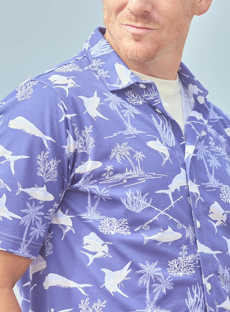 Islamorada Full Button Polo