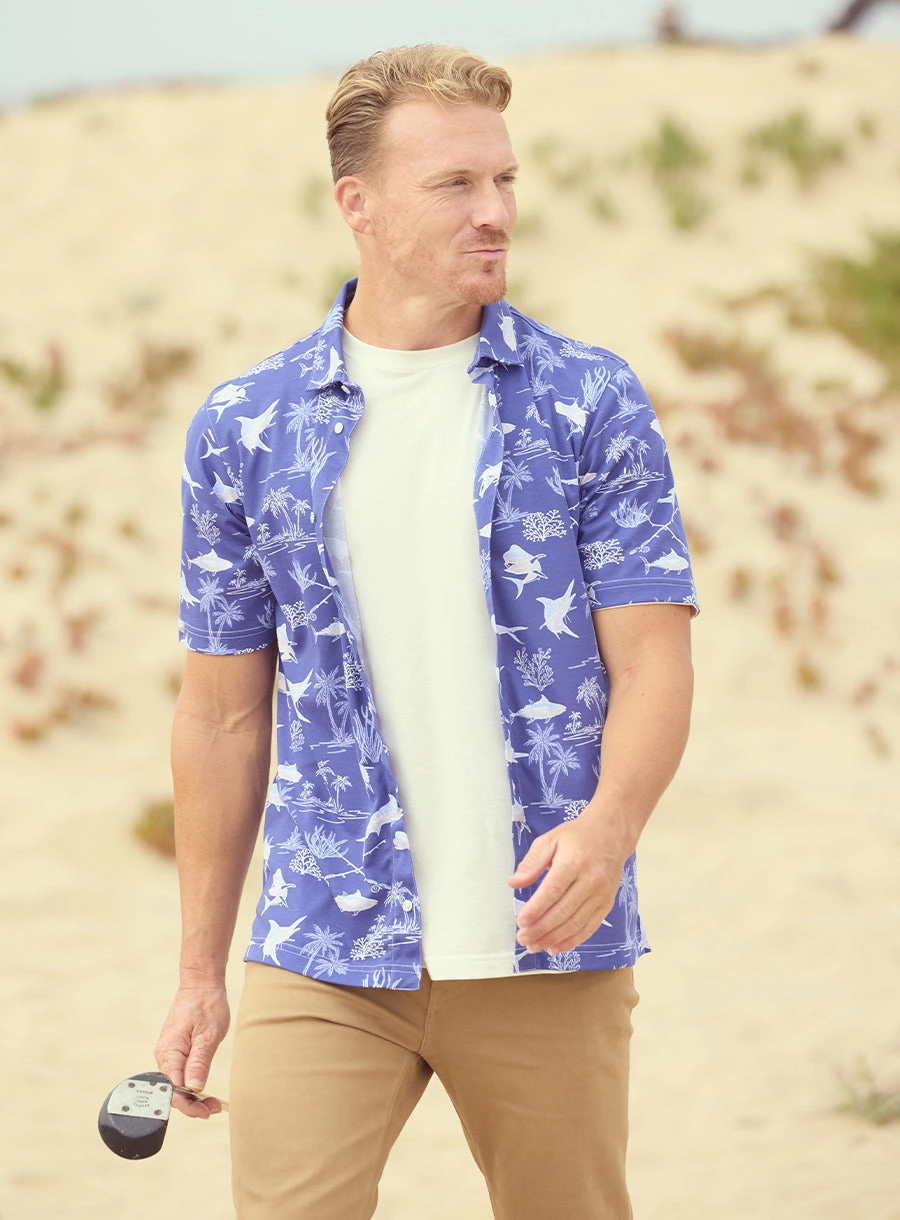 Islamorada Full Button Polo