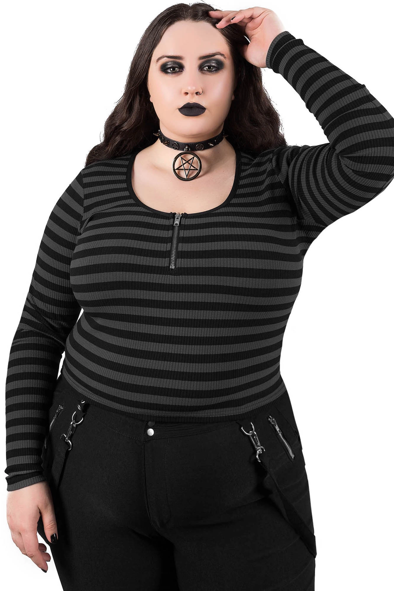 Izora Ribbed Top [GREY]