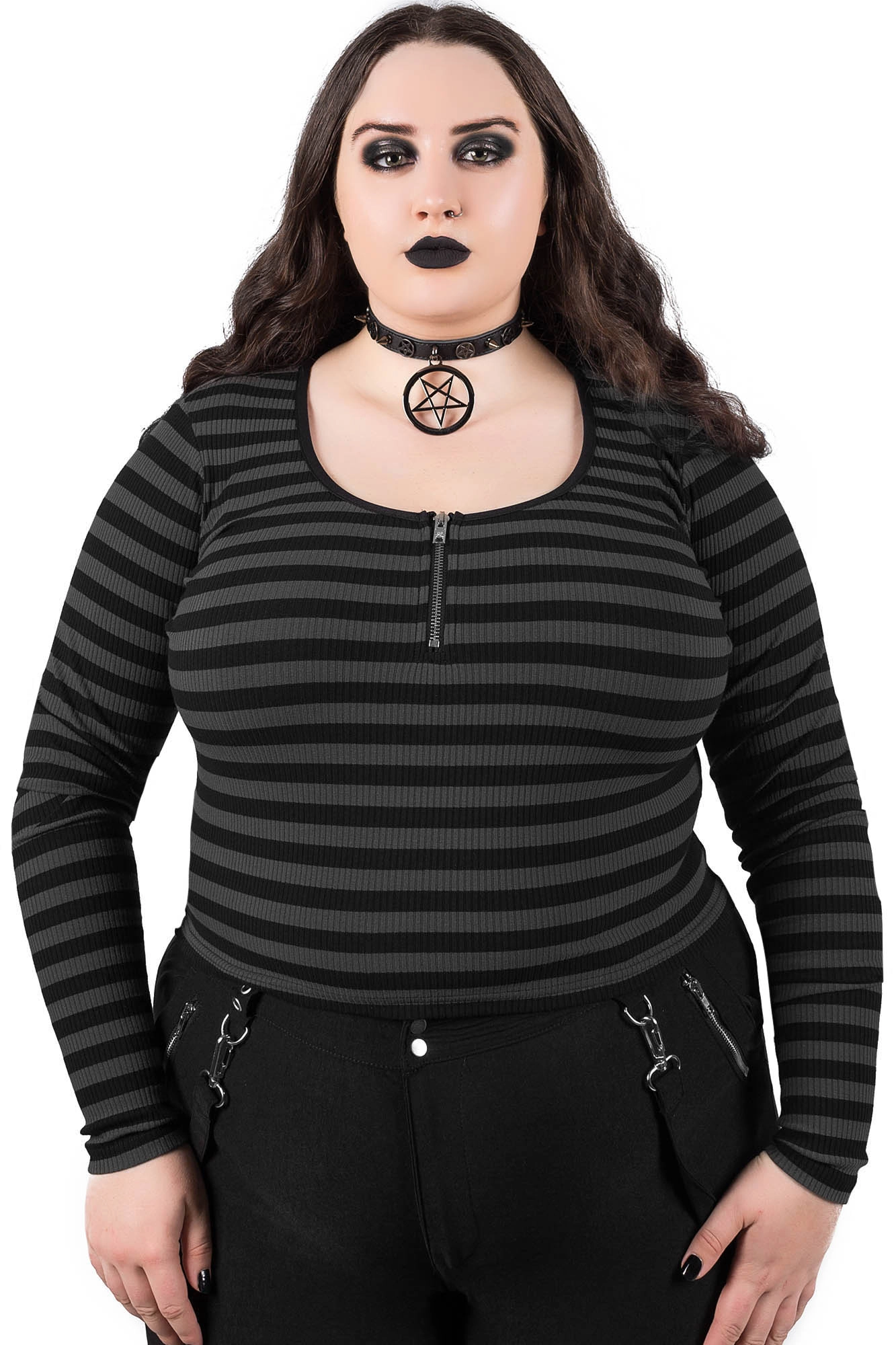 Izora Ribbed Top [GREY]