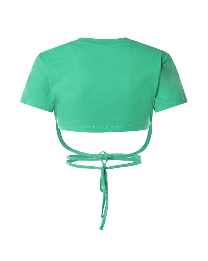 Jacquemus Wrap Around Cropped Fitted T-Shirt