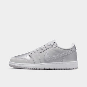Jordan 1 Retro Low OG GS Neutral Grey / Metallic Silver - White