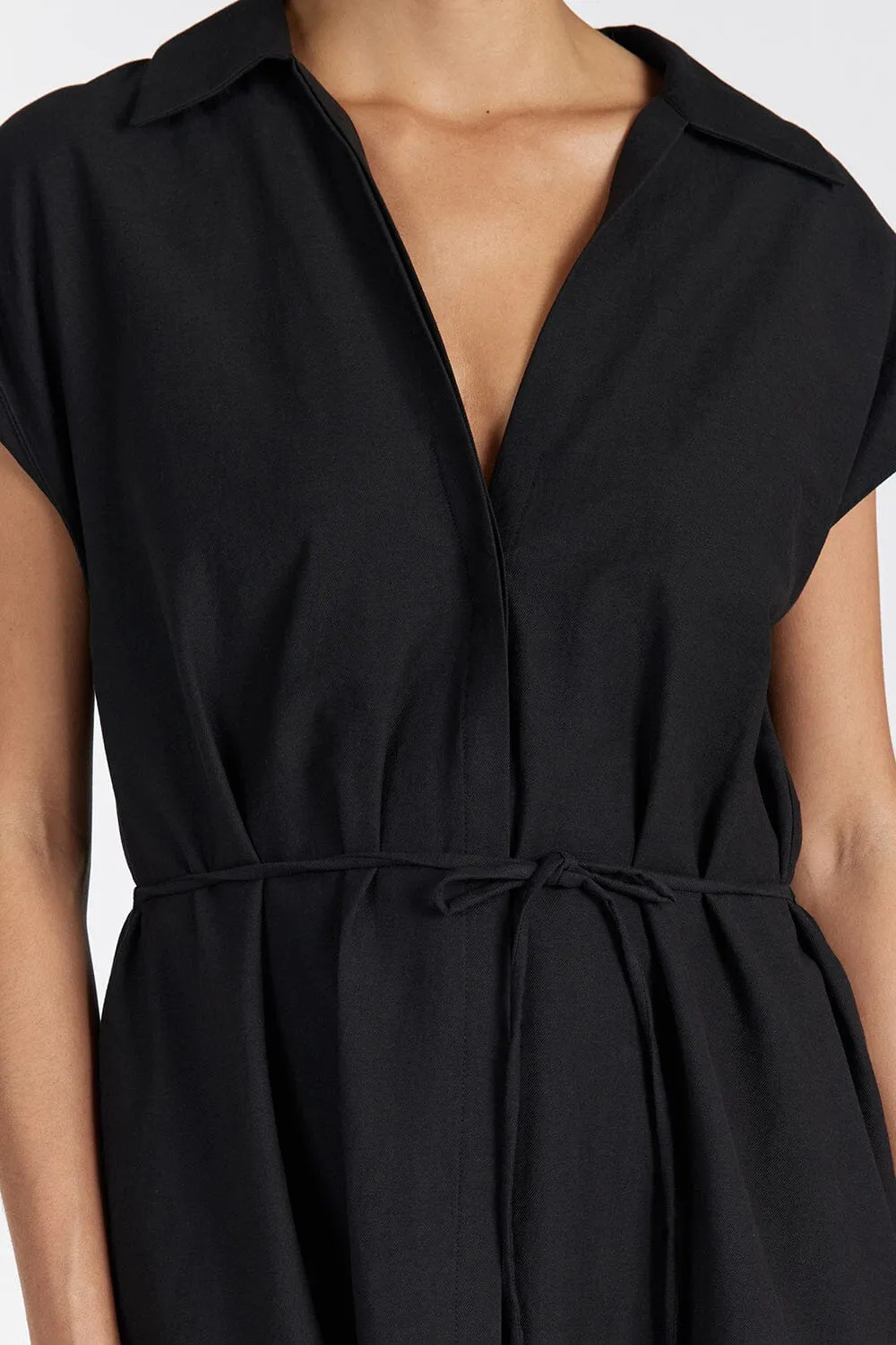 KAYLYN BLACK SHIRT DRESS