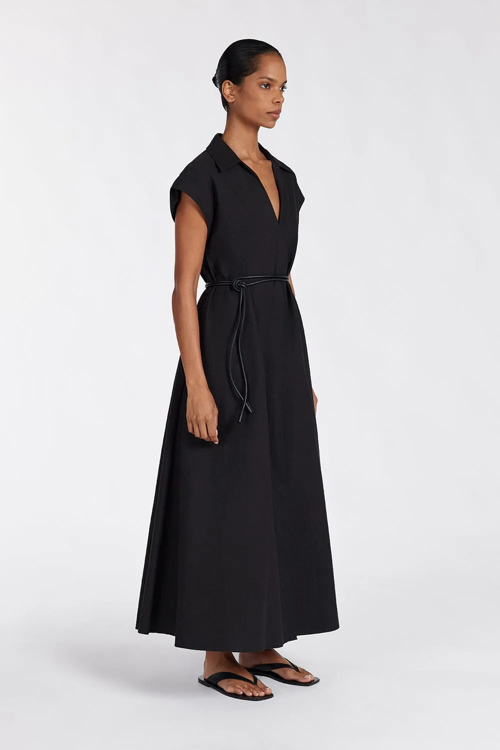 KAYLYN BLACK SHIRT DRESS