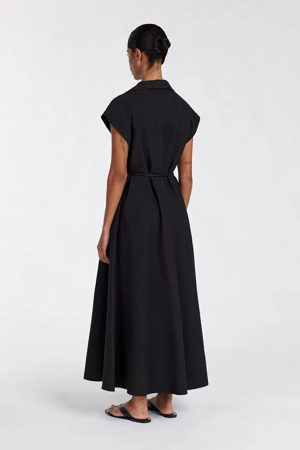 KAYLYN BLACK SHIRT DRESS