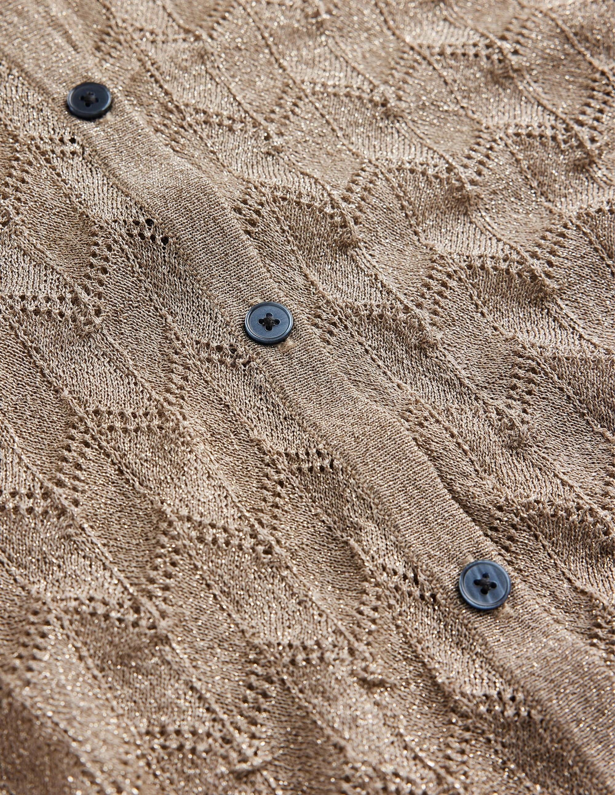 Knitted Beach Shirt-Metallic Stone