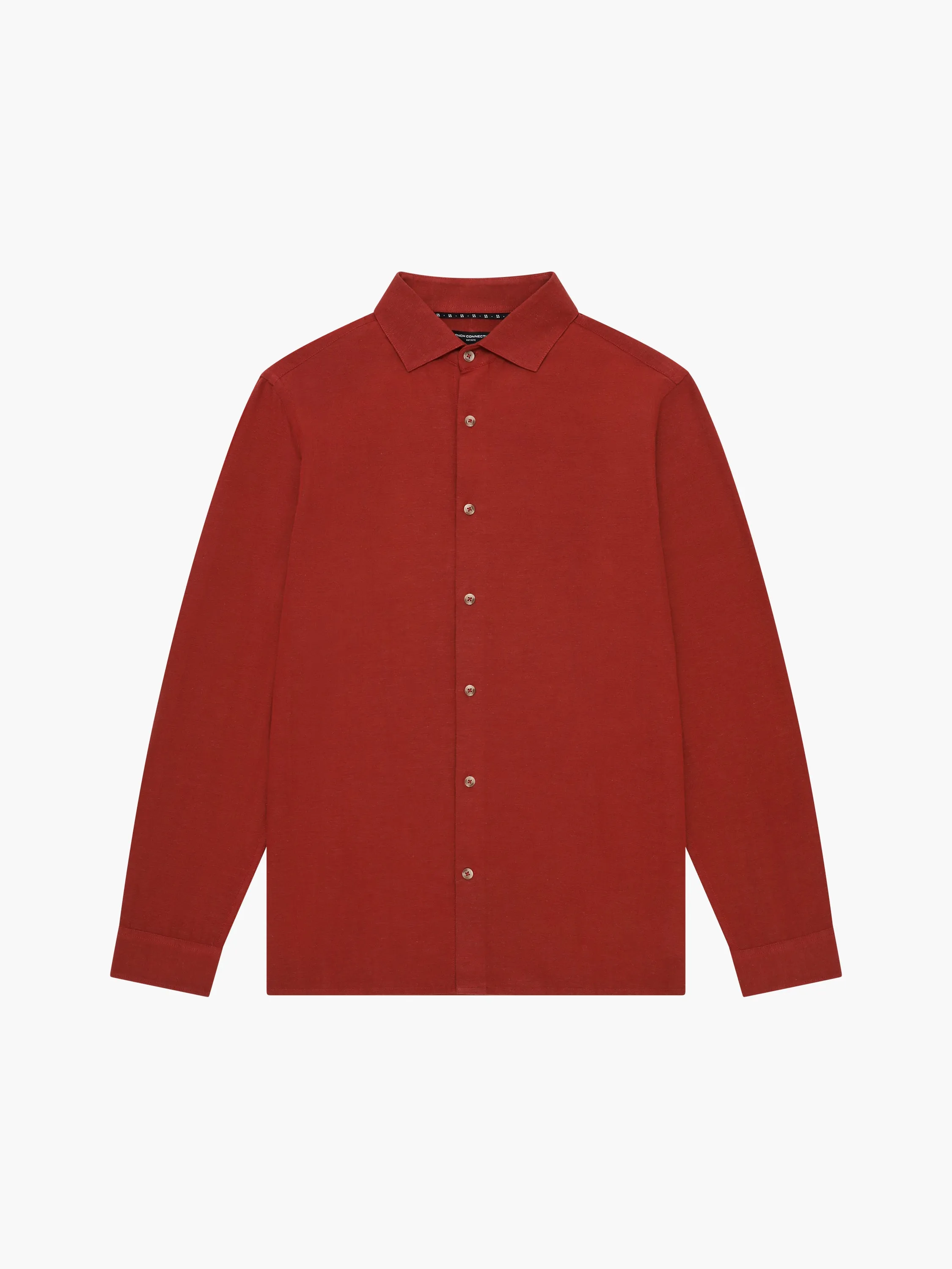 Long Sleeve Linen Blend Shirt