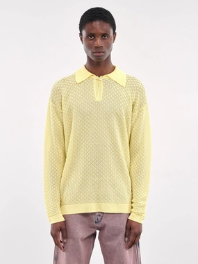 Long Sleeve Knit Polo (KN009-YELLOW)