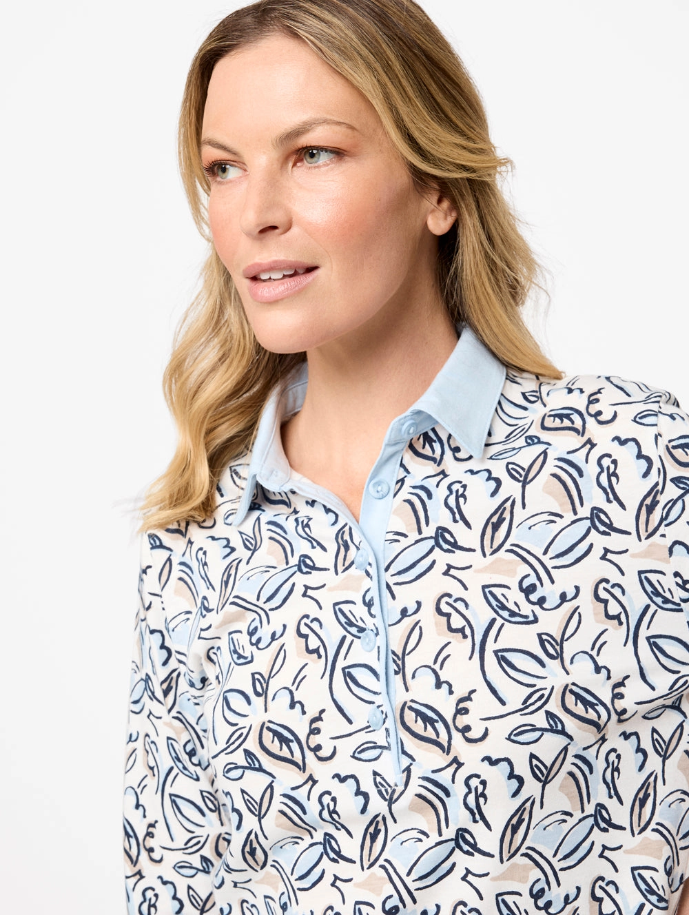 Marcia 3/4 Sleeve Polo