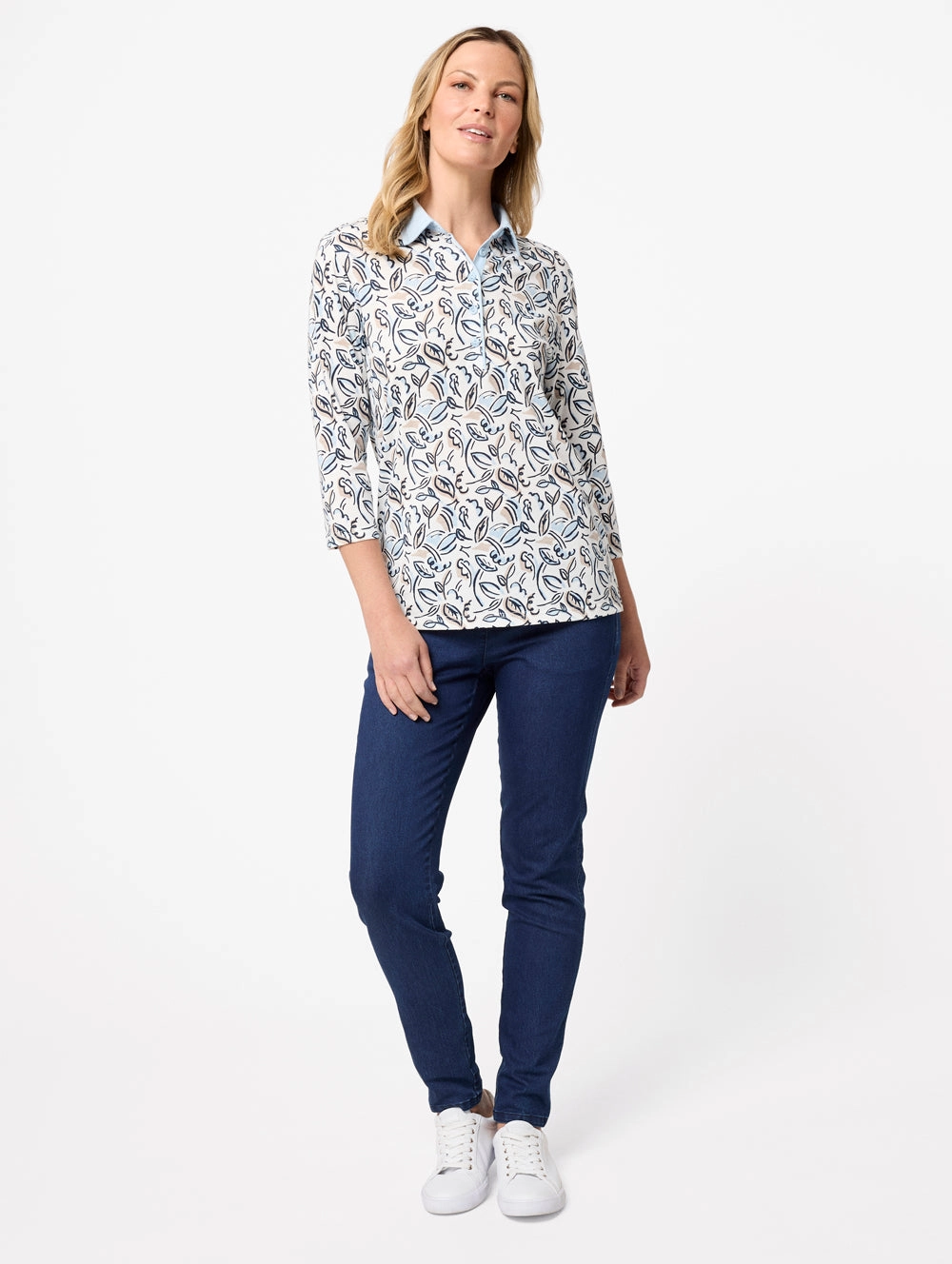 Marcia 3/4 Sleeve Polo