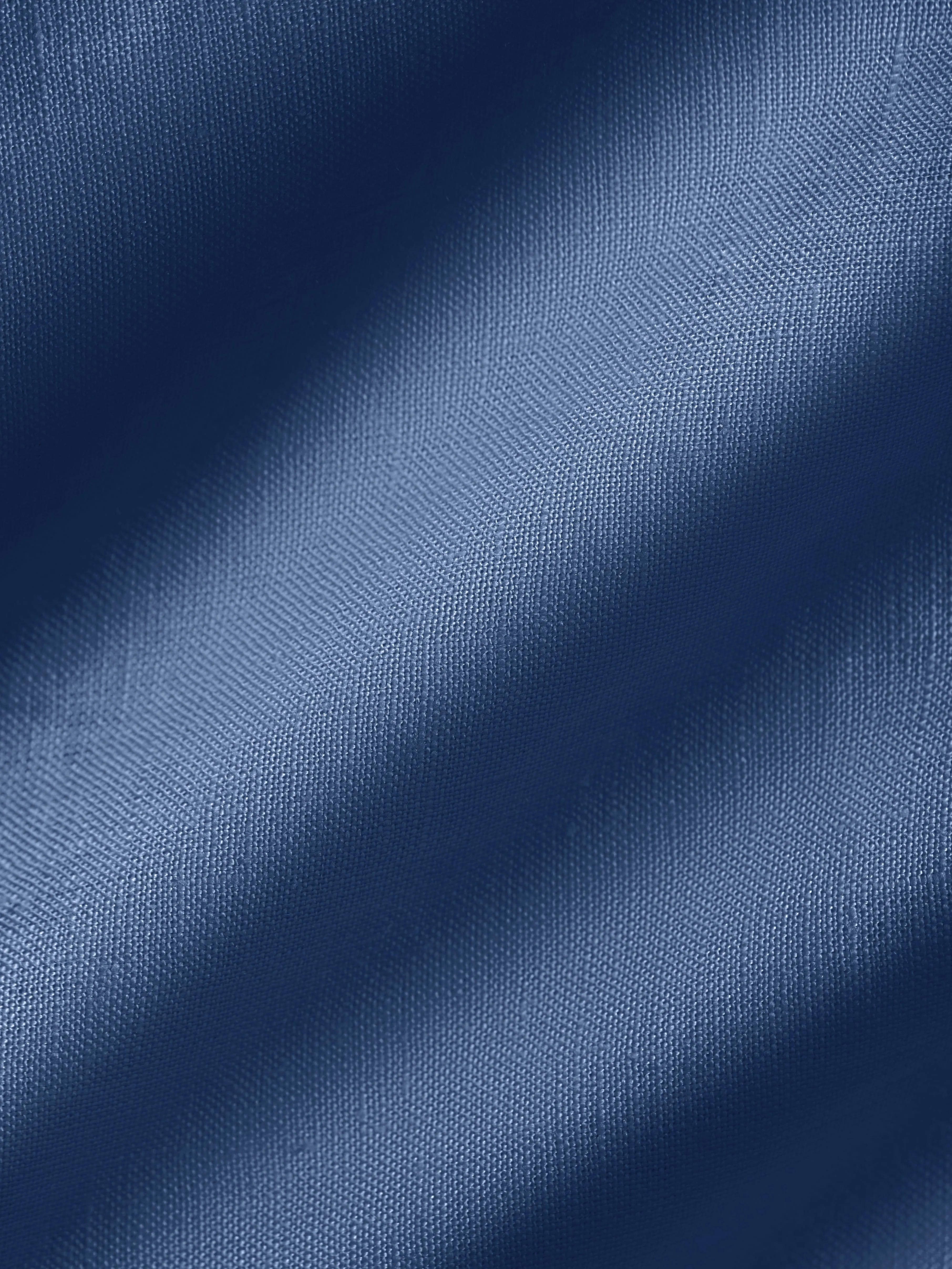 Mens DNA Linen Collared Long Sleeve Shirt—lapis blue
