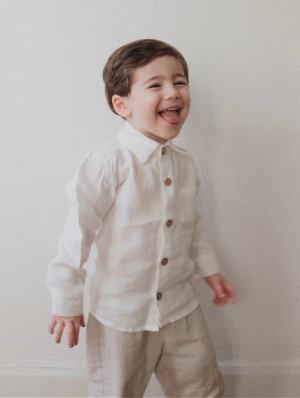 Menulis Boys Linen Shirt | Multiple Colours