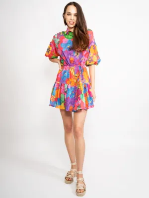 Multicolor Floral Shirt Dress