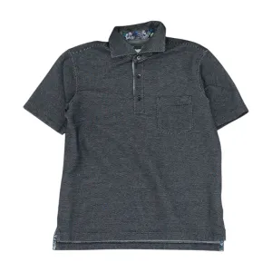 Navy Polka Dot Short Sleeve Polo