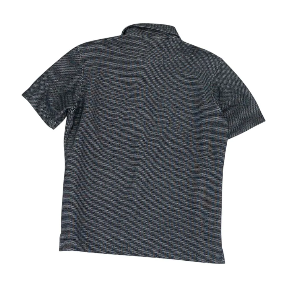 Navy Polka Dot Short Sleeve Polo