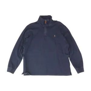 Navy Solid 1/4 Zip Pullover