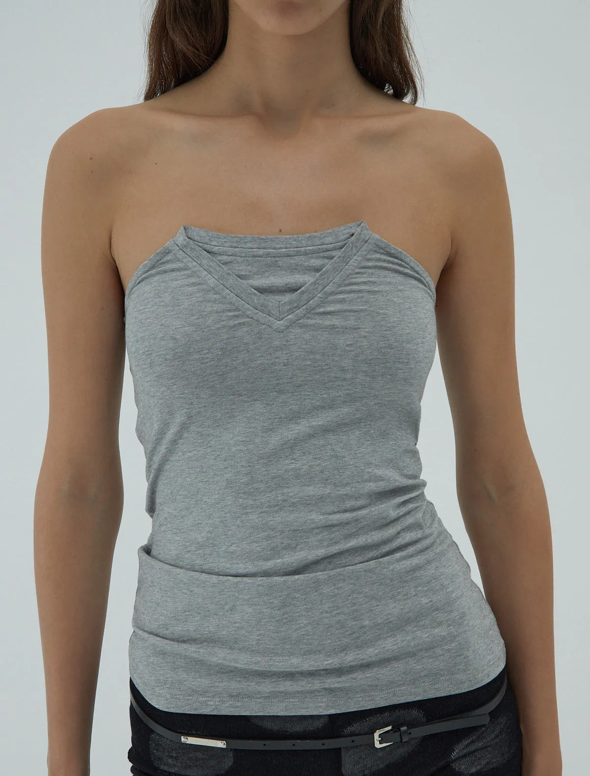 no 2377 / Folded V Neck