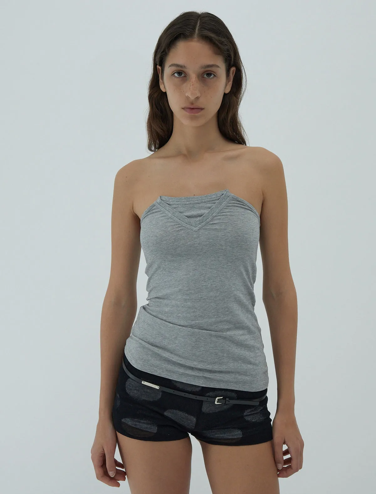 no 2377 / Folded V Neck