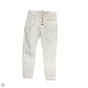Pants Cropped By Lucky Brand In White Denim, Size: 10