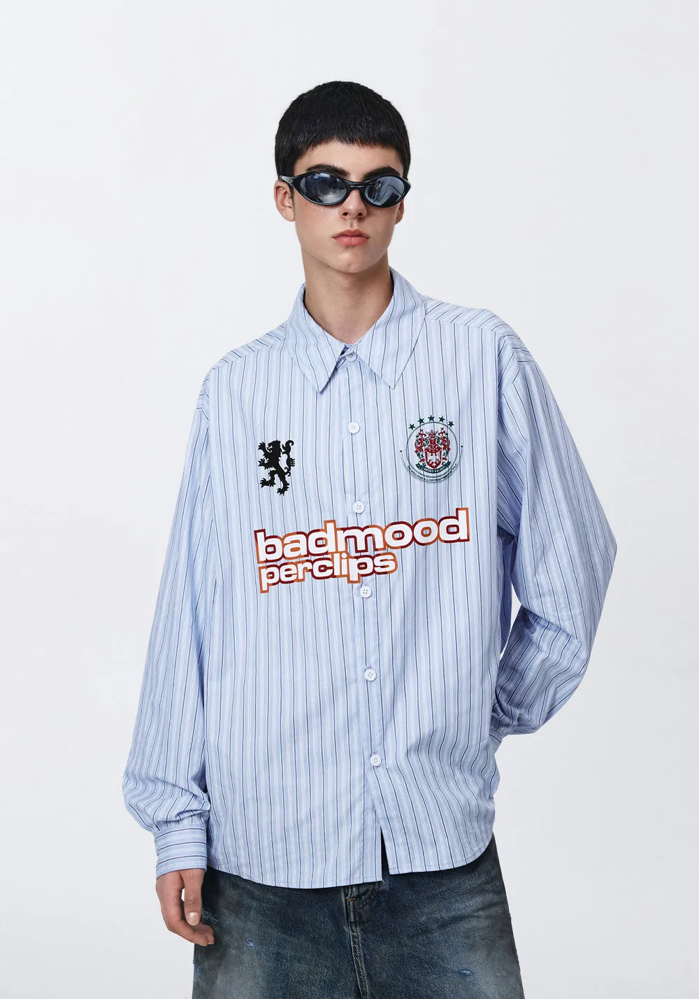 PCLP Soccer Print Striped Shirt