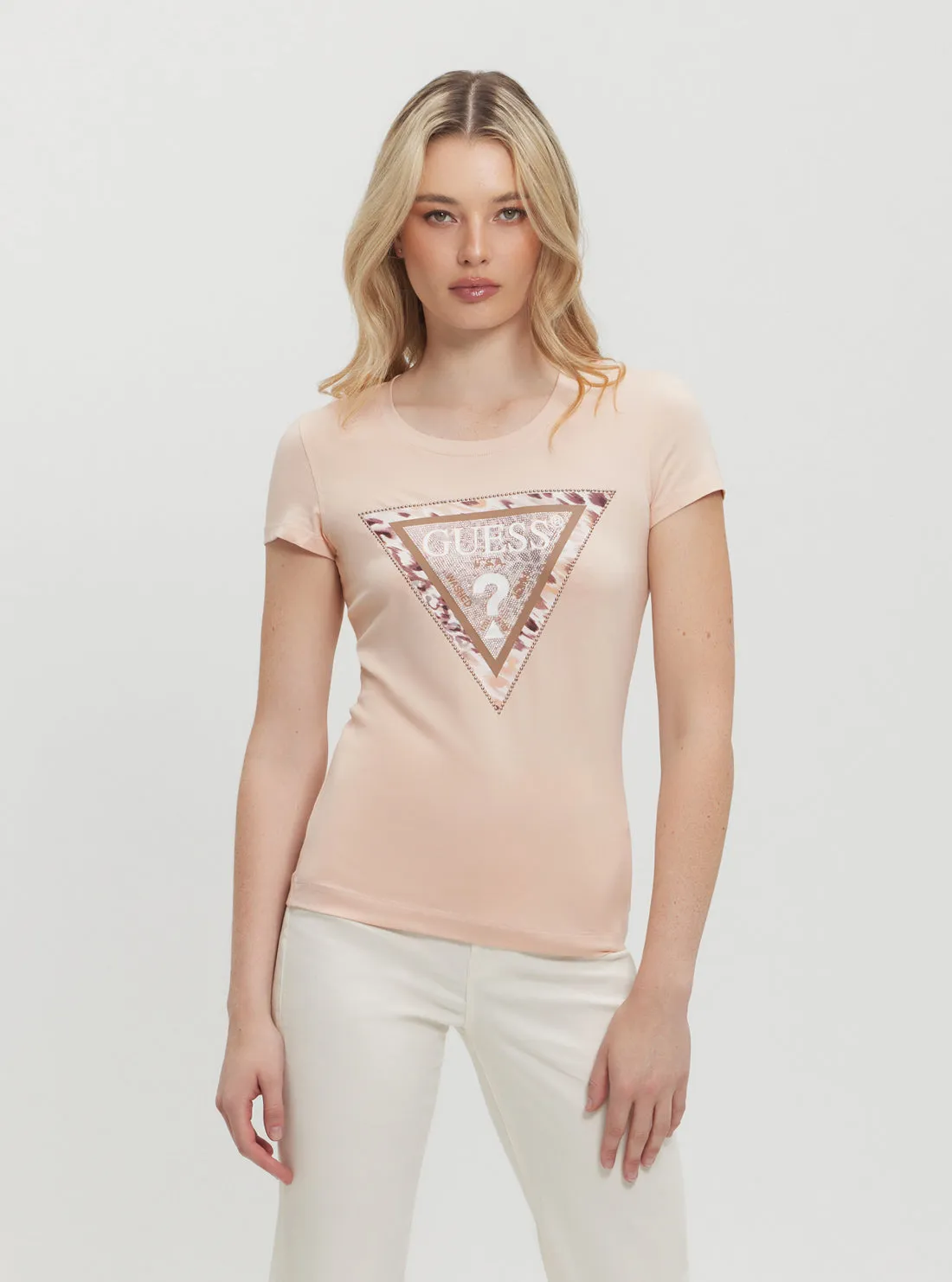Pink Cheeta Logo T-Shirt