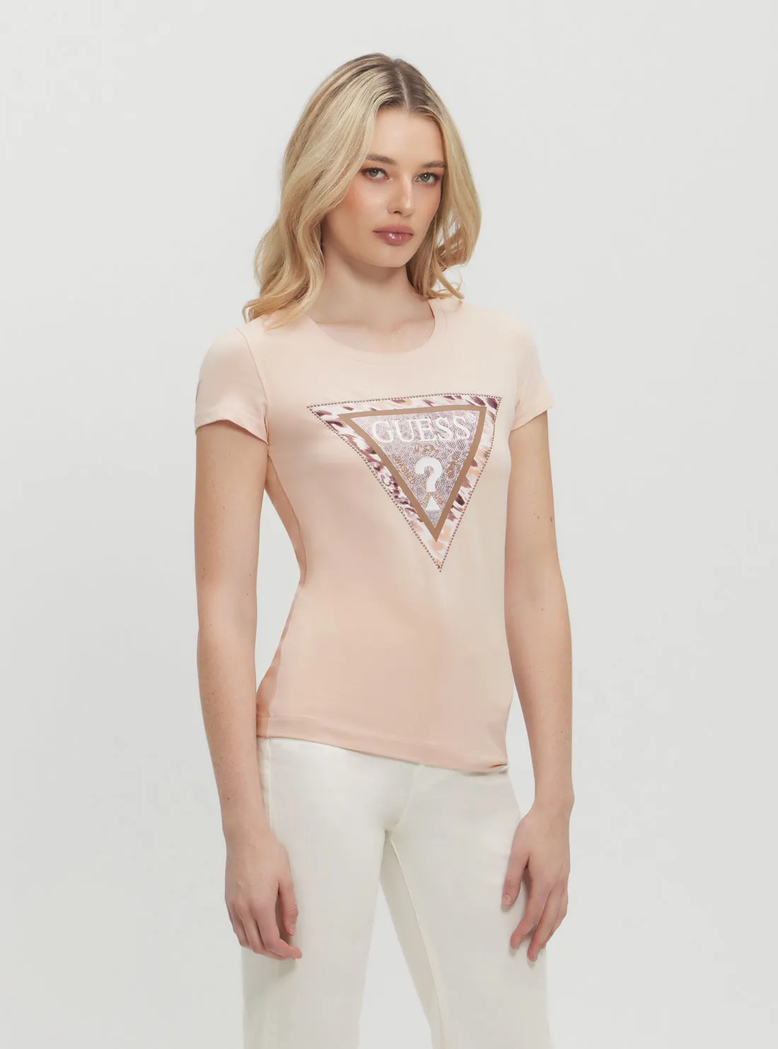 Pink Cheeta Logo T-Shirt