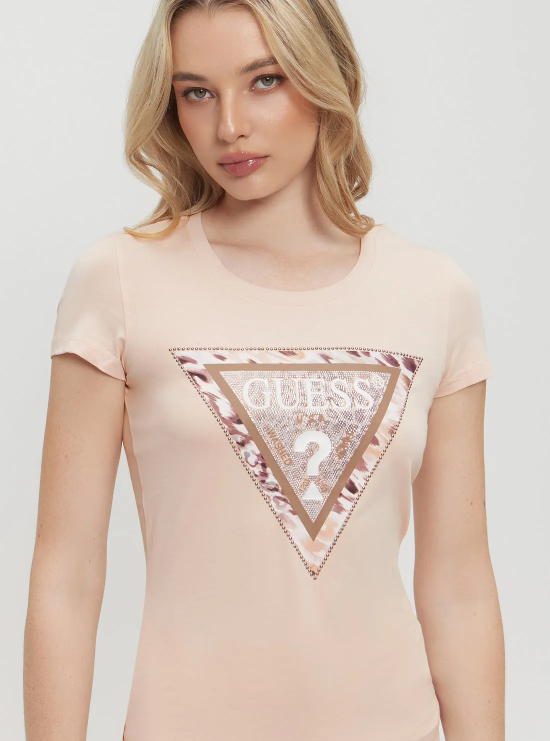 Pink Cheeta Logo T-Shirt
