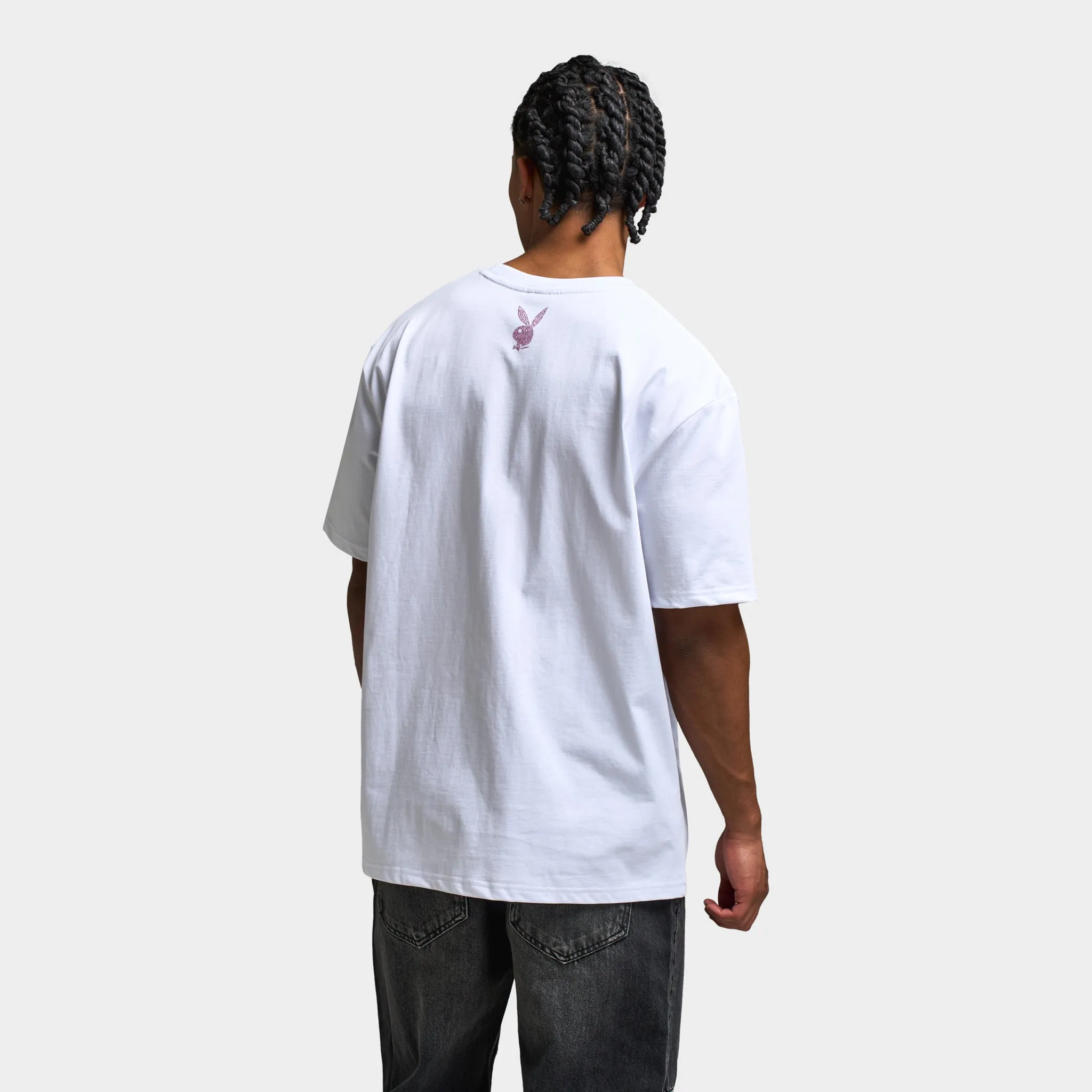 Playboy Women's Diamonte Izabela Oversized Graphic T-Shirt /