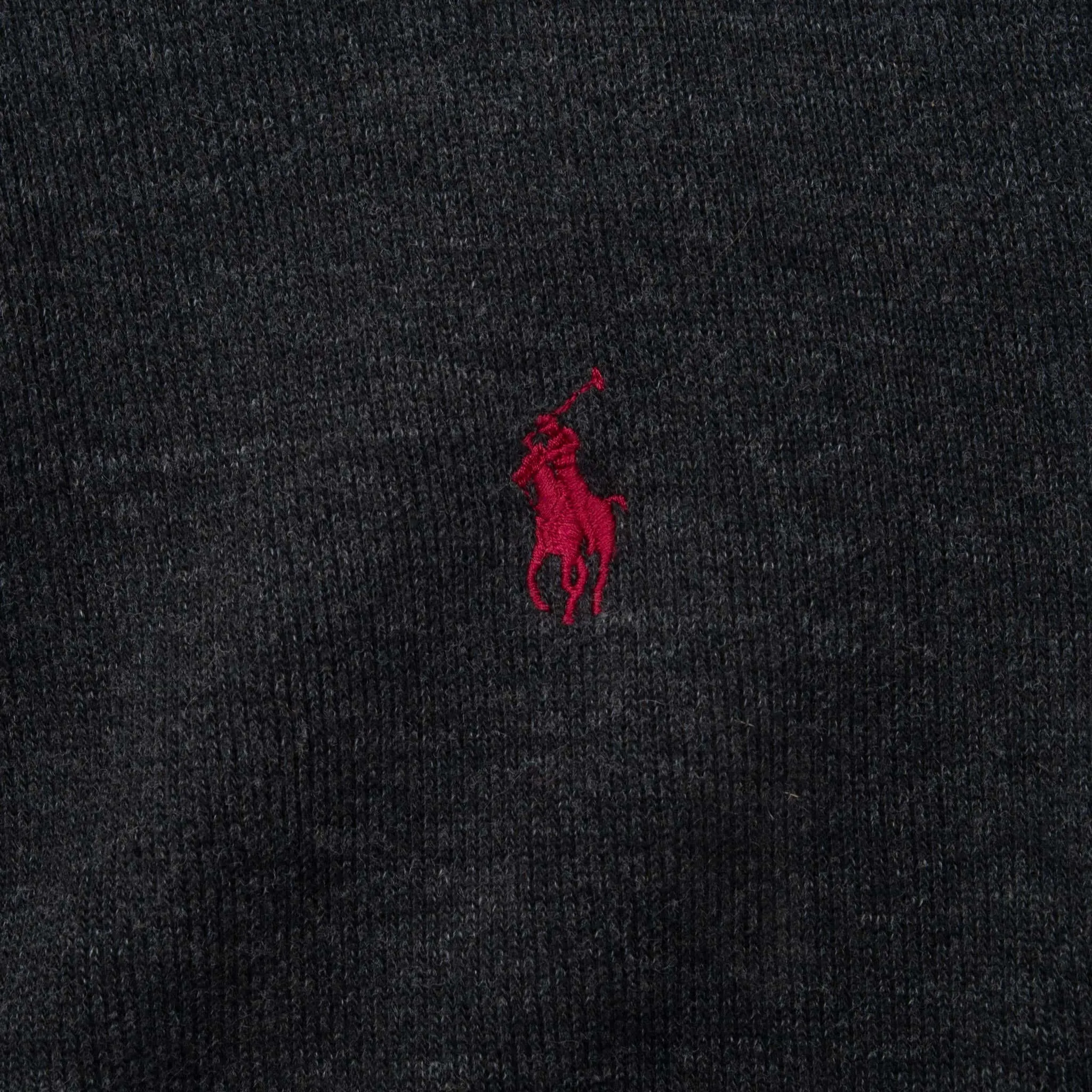 POLO RALPH LAUREN DARK GREY QUARTER 1/4 ZIP SWEATER SIZE XL