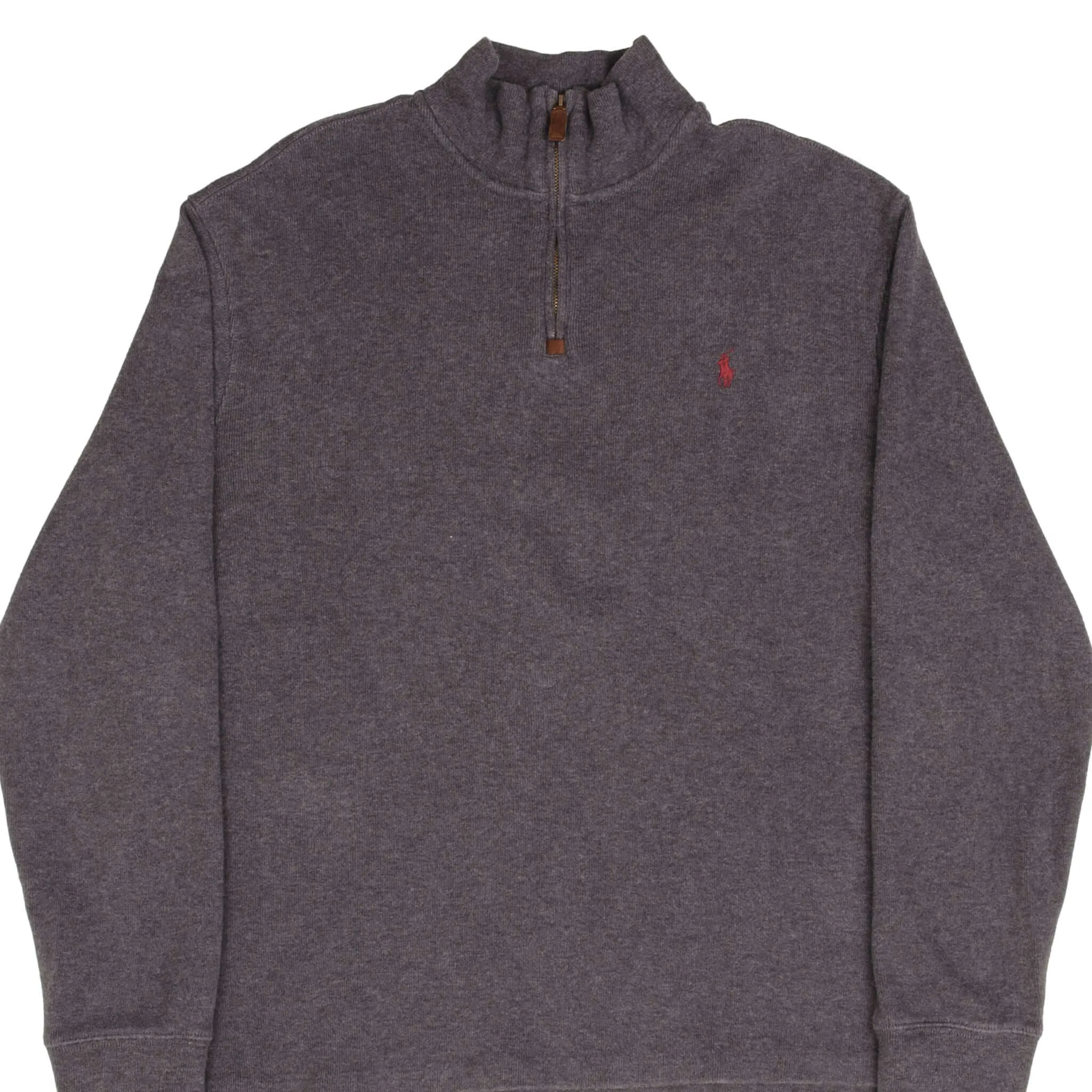 POLO RALPH LAUREN DARK GREY QUARTER 1/4 ZIP SWEATER SIZE XL