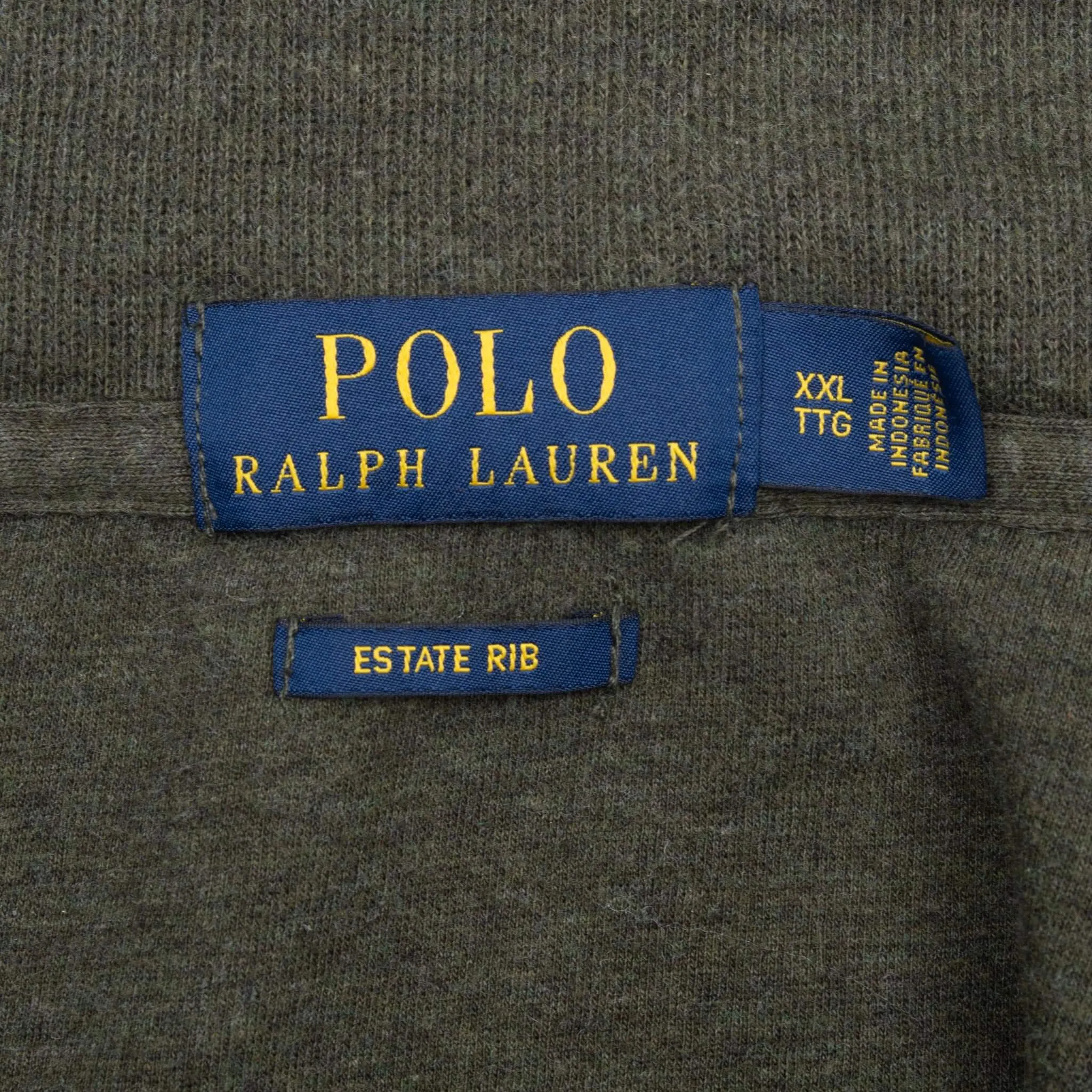 POLO RALPH LAUREN GREEN QUARTER 1/4 ZIP SWEATER 2XL