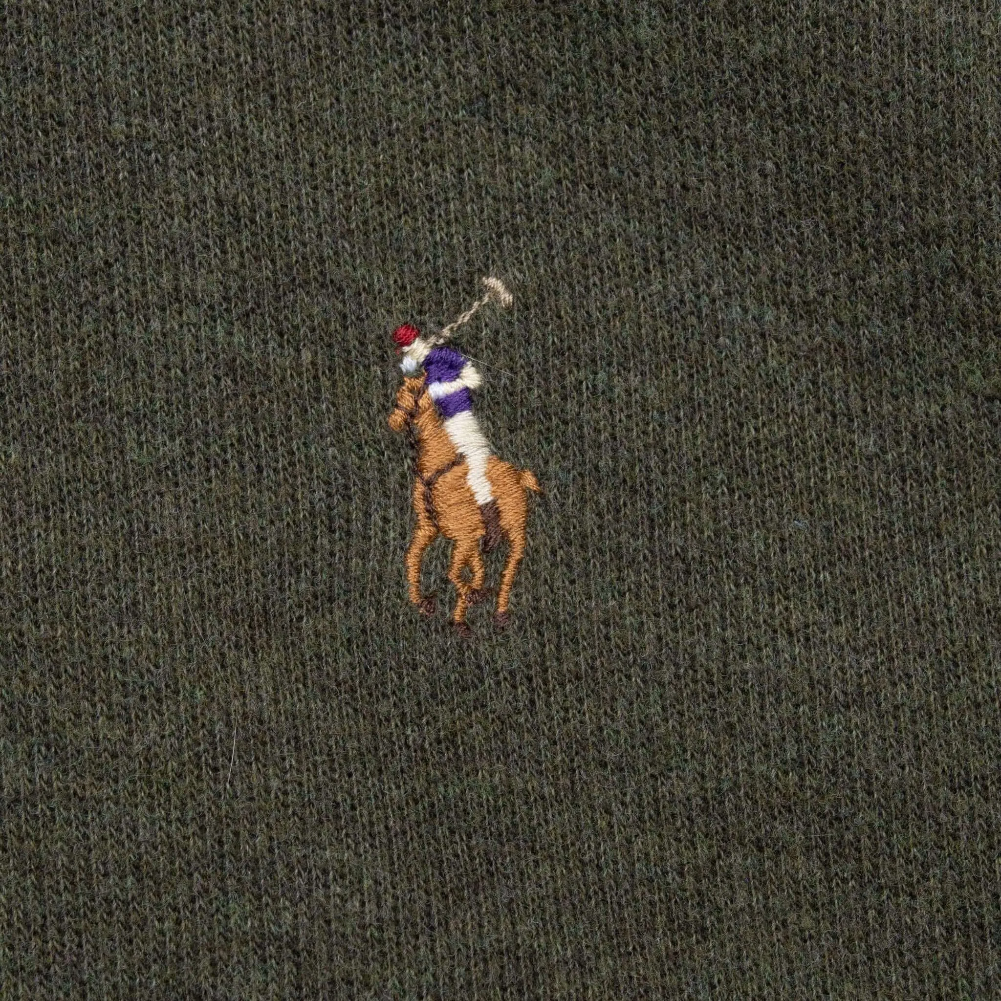 POLO RALPH LAUREN GREEN QUARTER 1/4 ZIP SWEATER 2XL