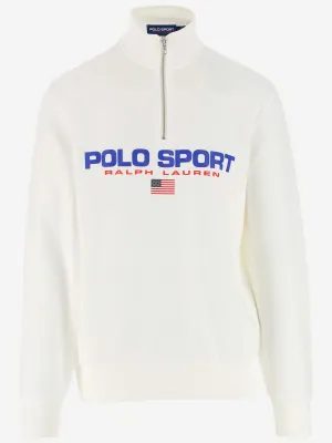 Polo Ralph Lauren Sport Logo Printed Half-Zip Sweatshirt