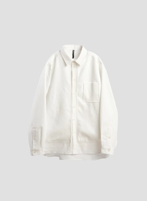 Polyester Business Knit Blocking Shirt