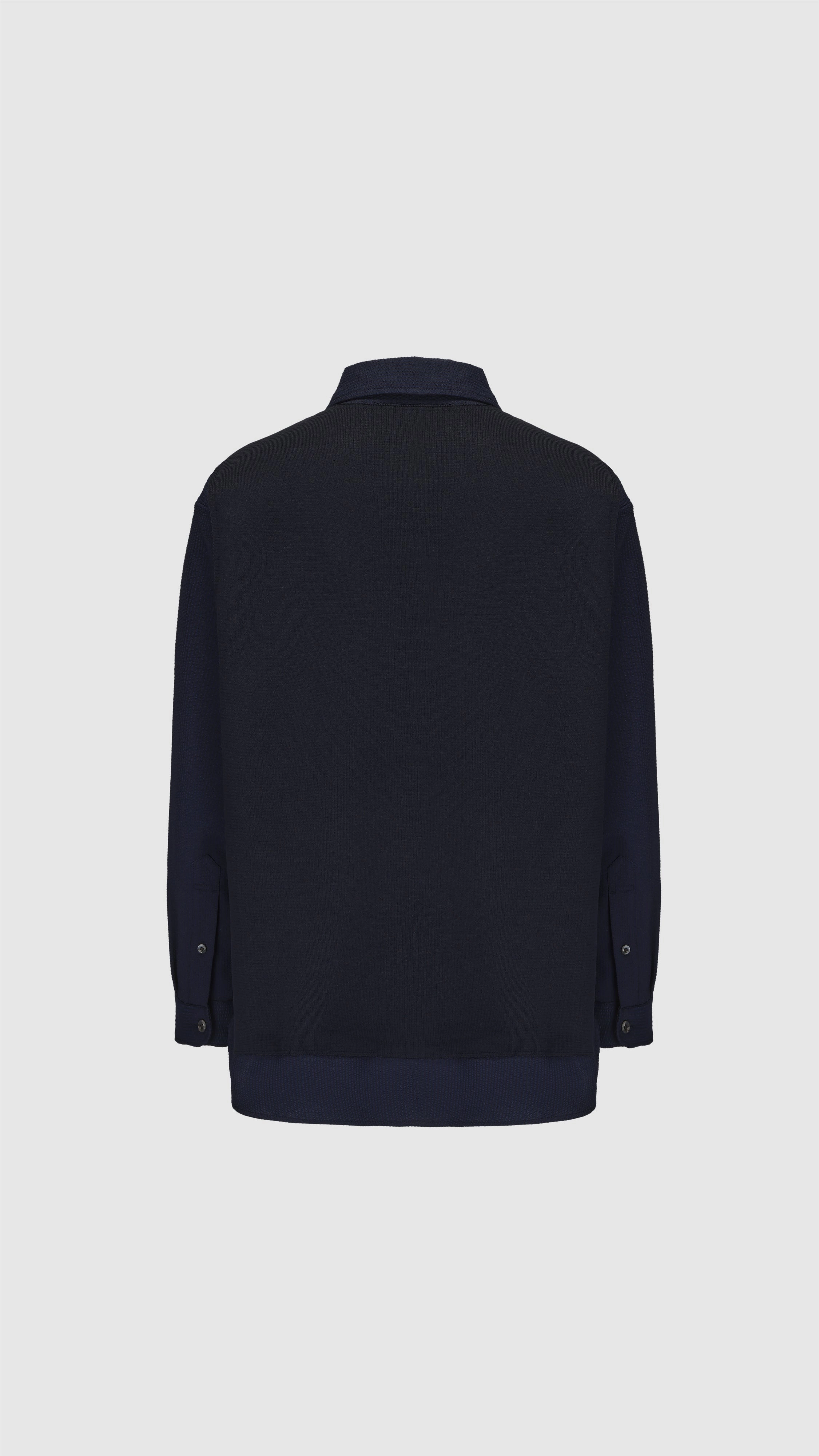 Polyester Business Knit Blocking Shirt