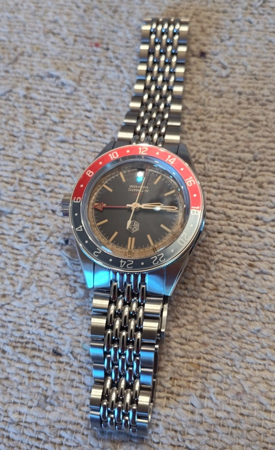 ★Pre-owned★San Martin Vintage Style NH34 GMT Men Watch SN0116G-B