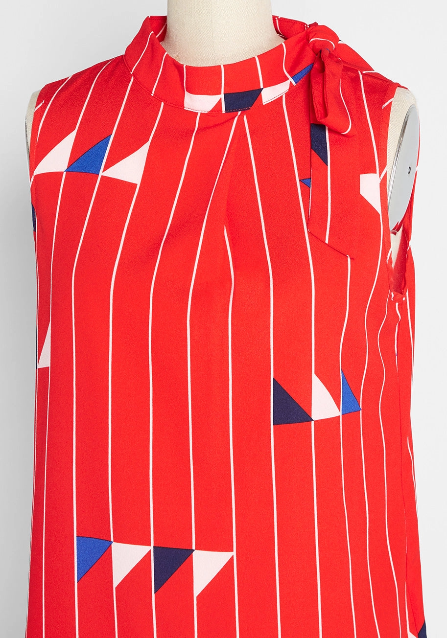 Sails On the Horizon Sleeveless Blouse