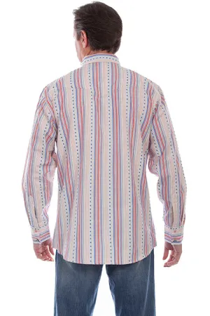 Scully PS-253 Red/White & Blue Mens Western Shirt