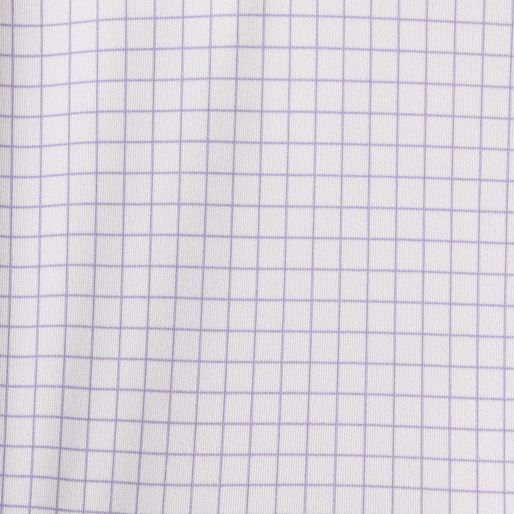 Semi-Spread Collar Thin Check Polo Lavender