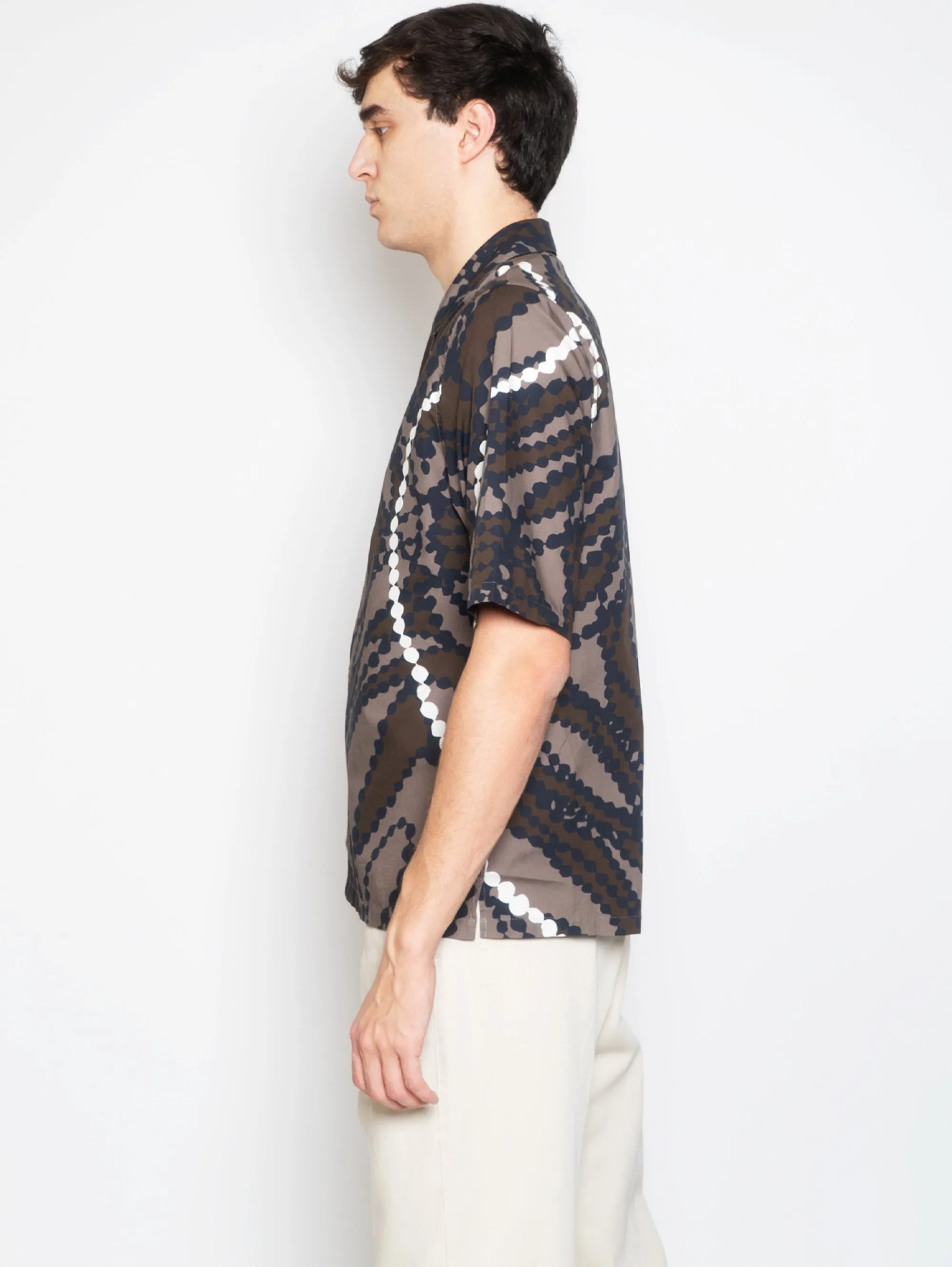 Shirt with Multicolor Three Quarter Sleeves