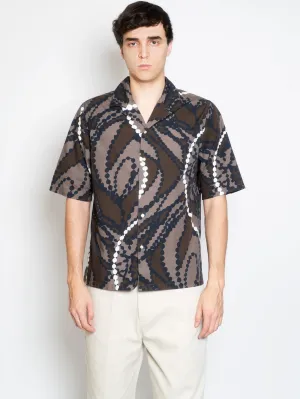 Shirt with Multicolor Three Quarter Sleeves