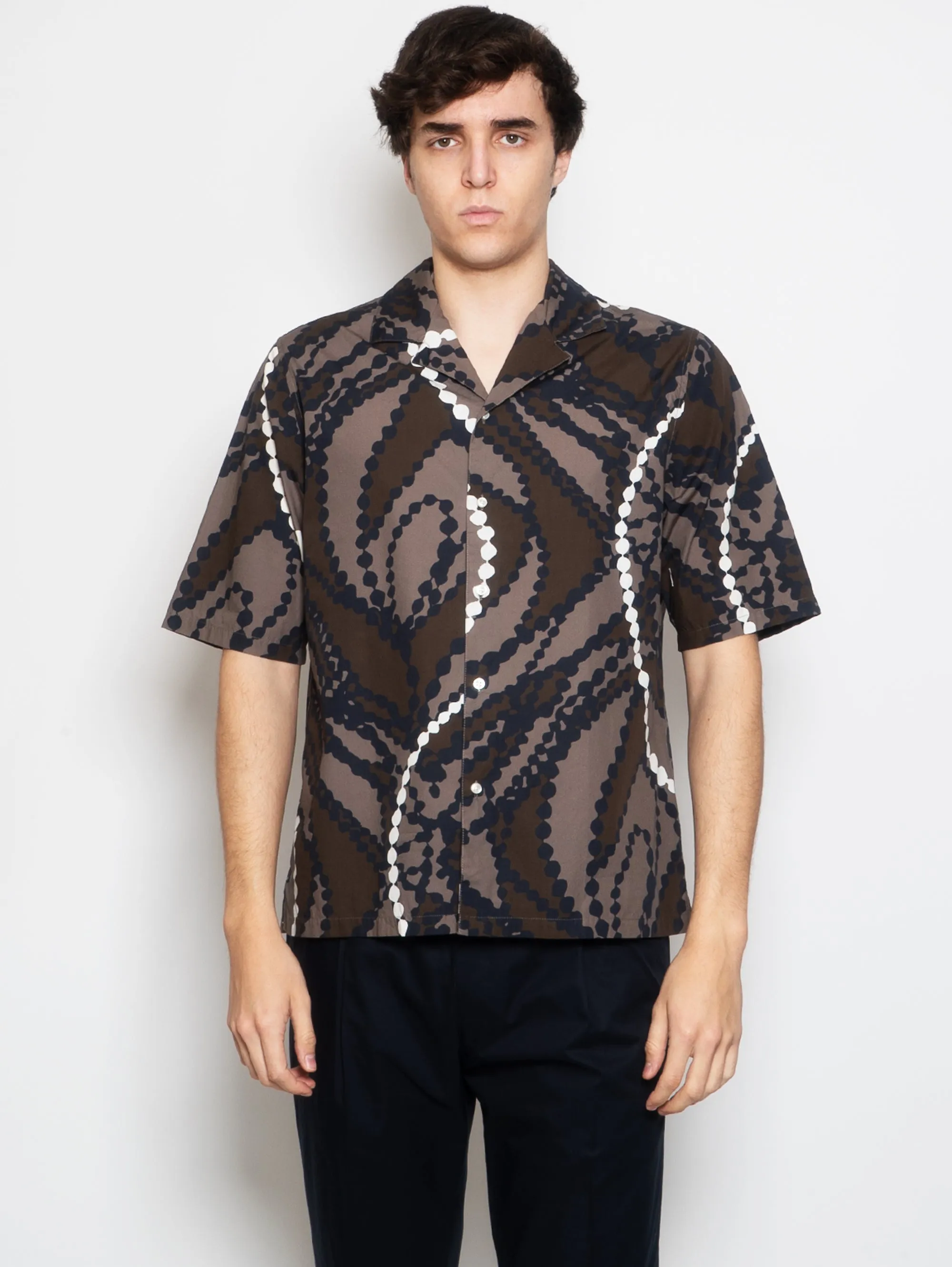 Shirt with Multicolor Three Quarter Sleeves