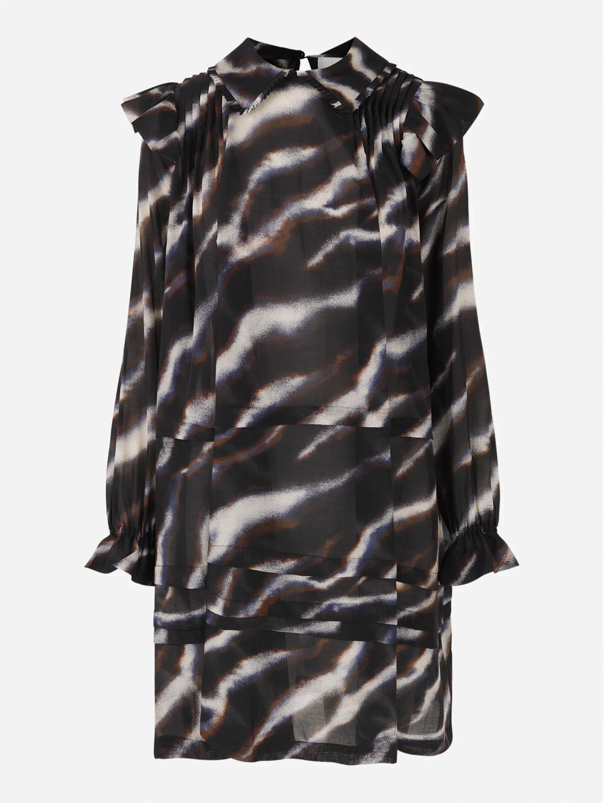 Short Dress with Black Print