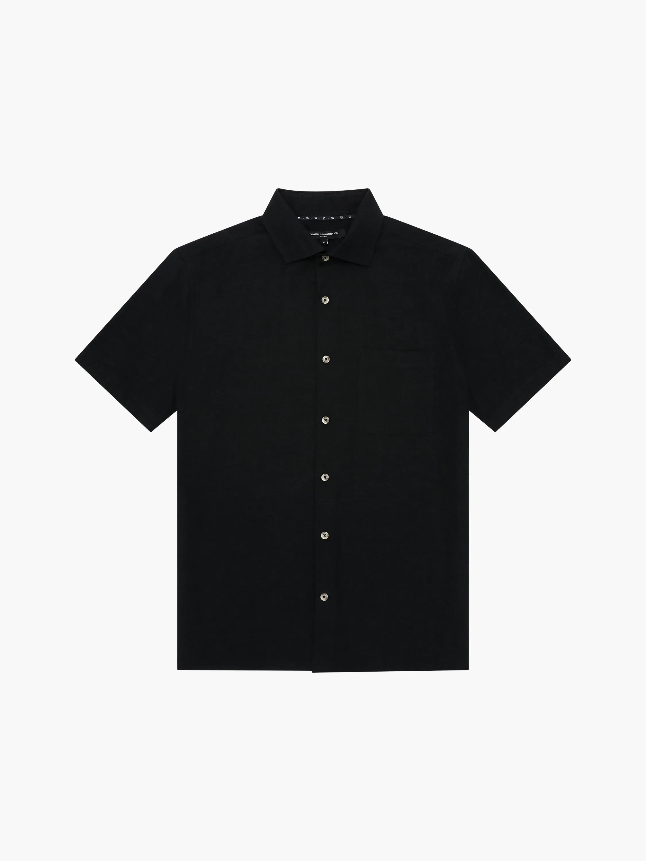 Short Sleeve Linen Blend Shirt