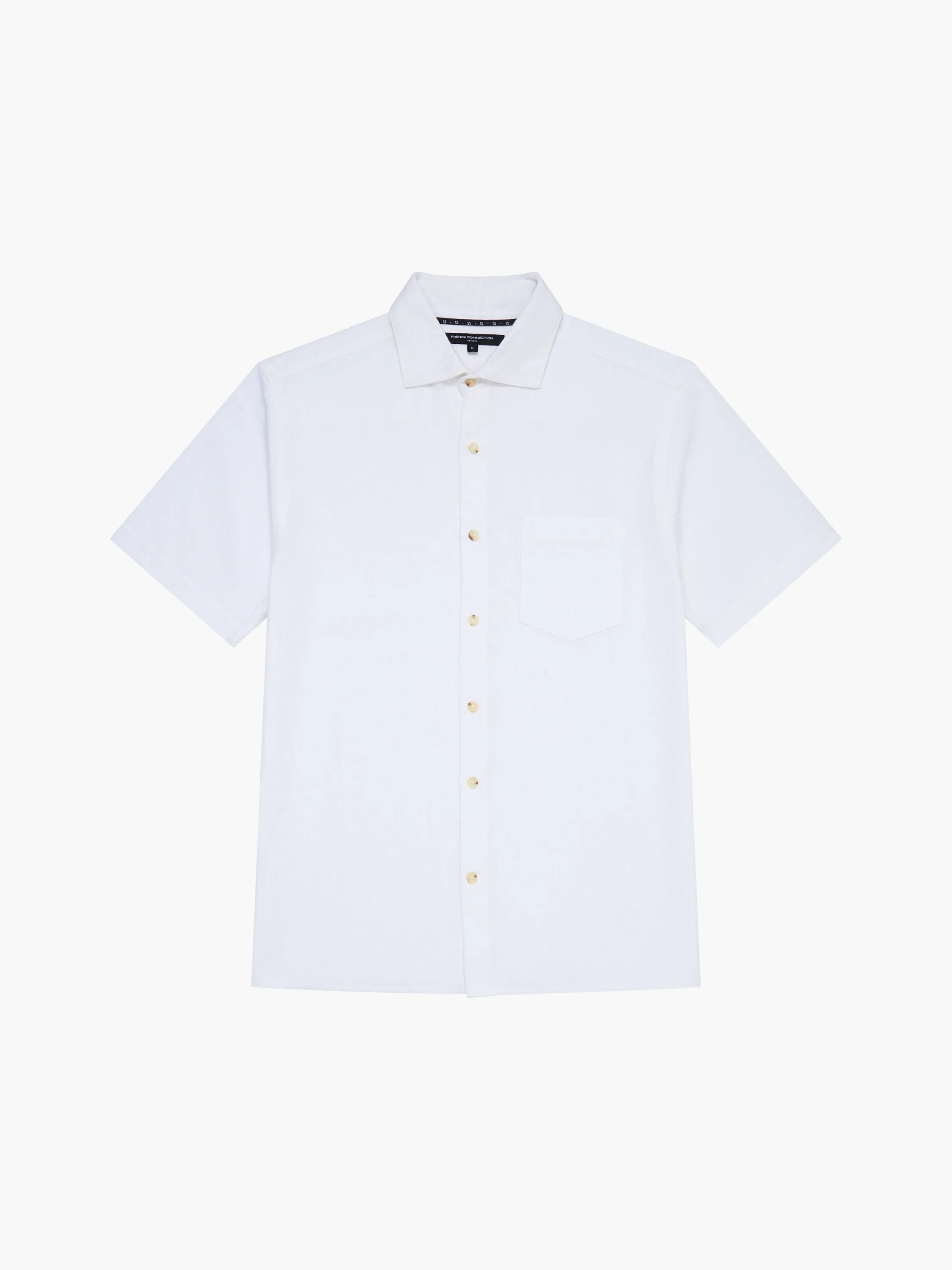 Short Sleeve Linen Blend Shirt