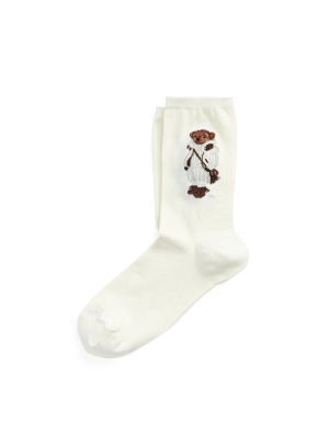 Socks with Polo Bear Ivory