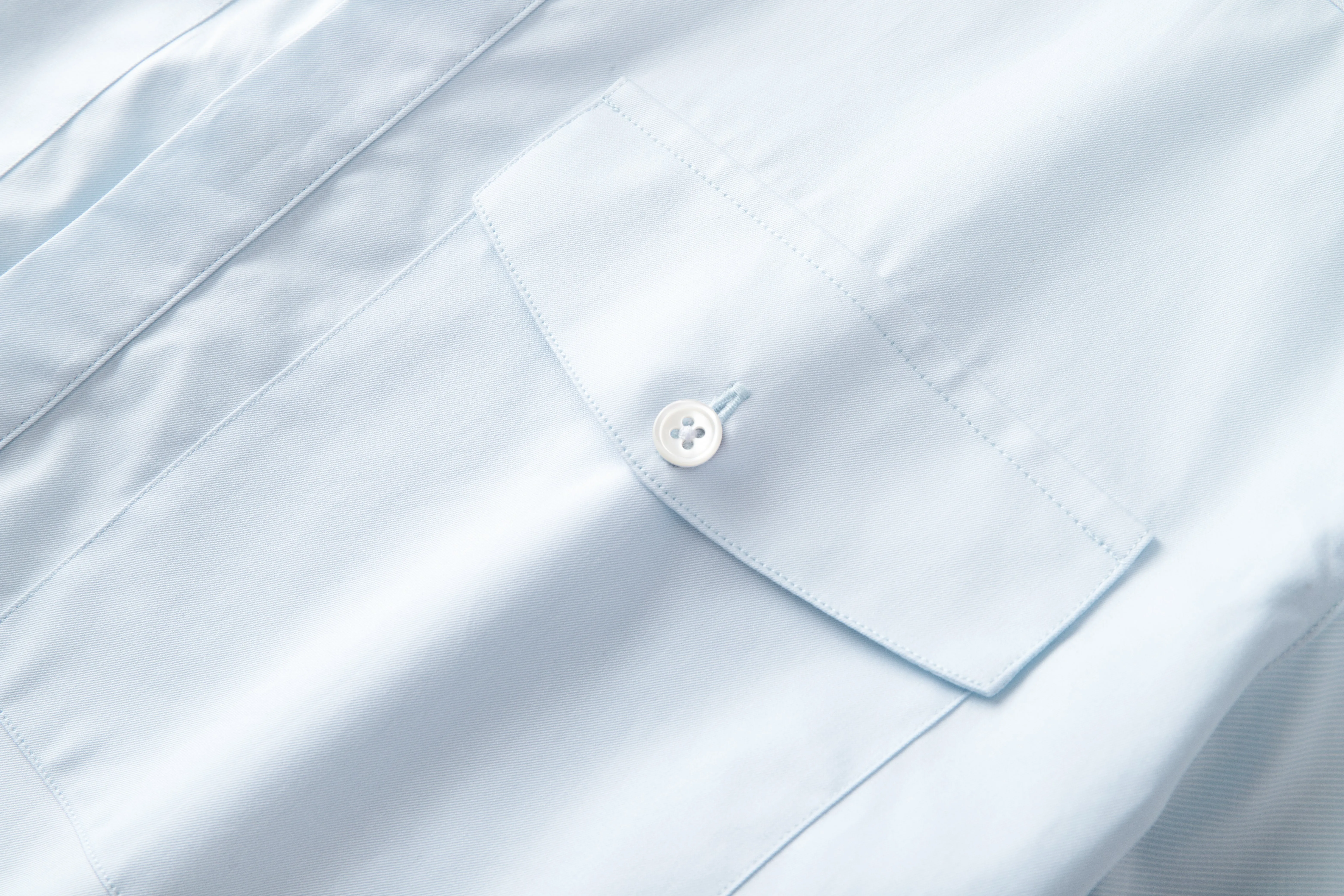 Stand-collar Stripped Chest-pocket Shirt