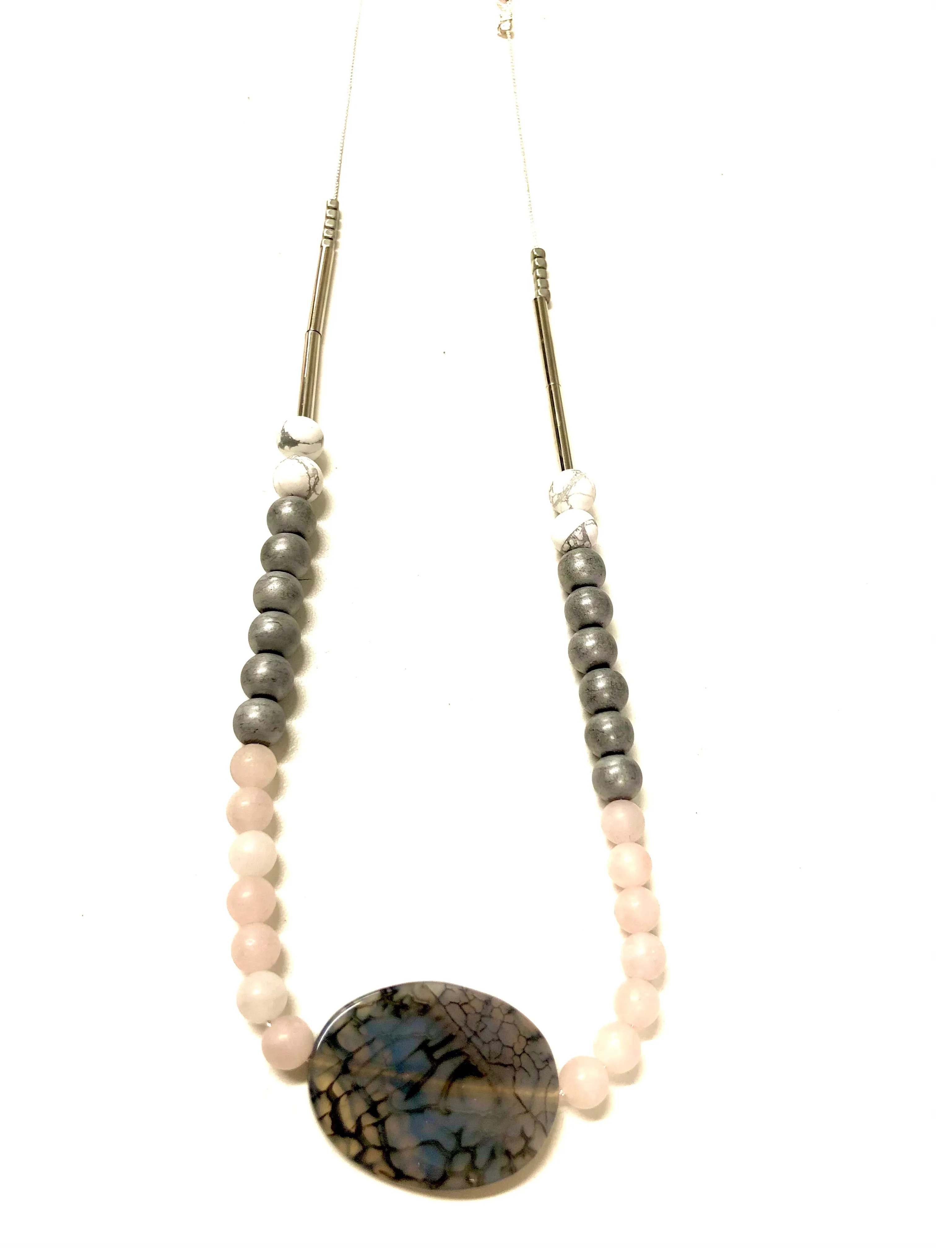 Stone balance necklace