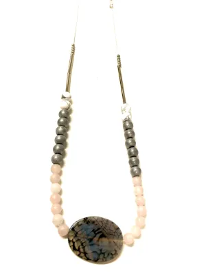 Stone balance necklace